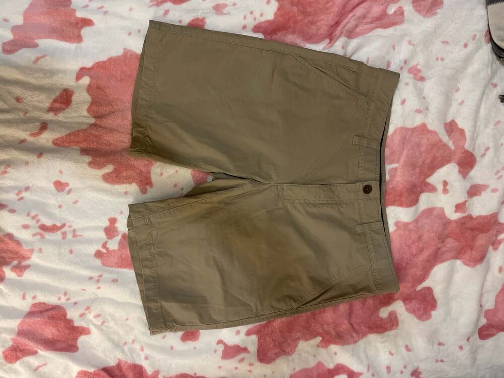 Eddie Bauer Men's Horizon Guide Chino Shorts Size 34 Khaki Tan